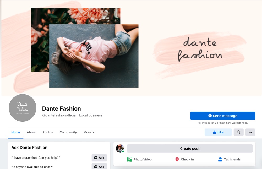 Pagina Dante Fashion