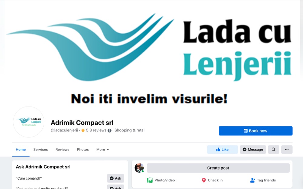 Pagina Lada cu lenjerii